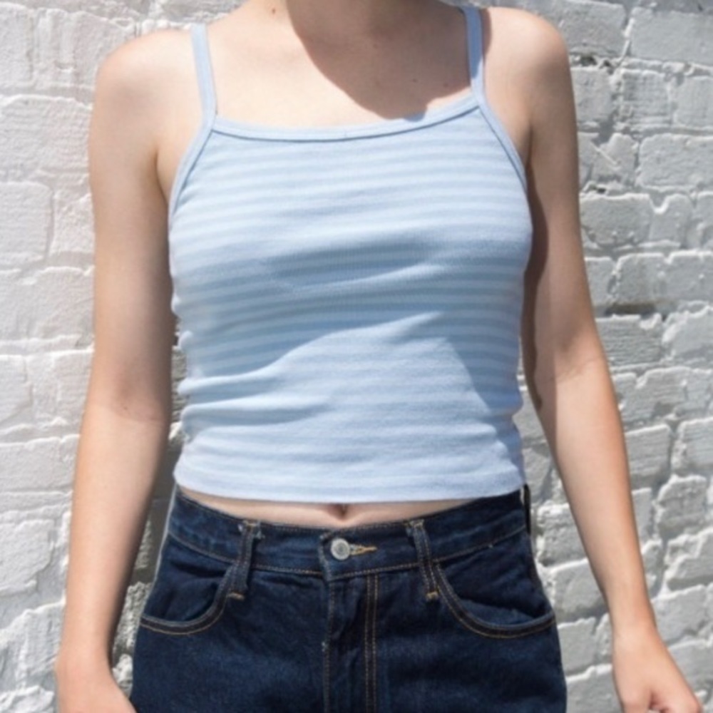brandy melville blue striped belle tank